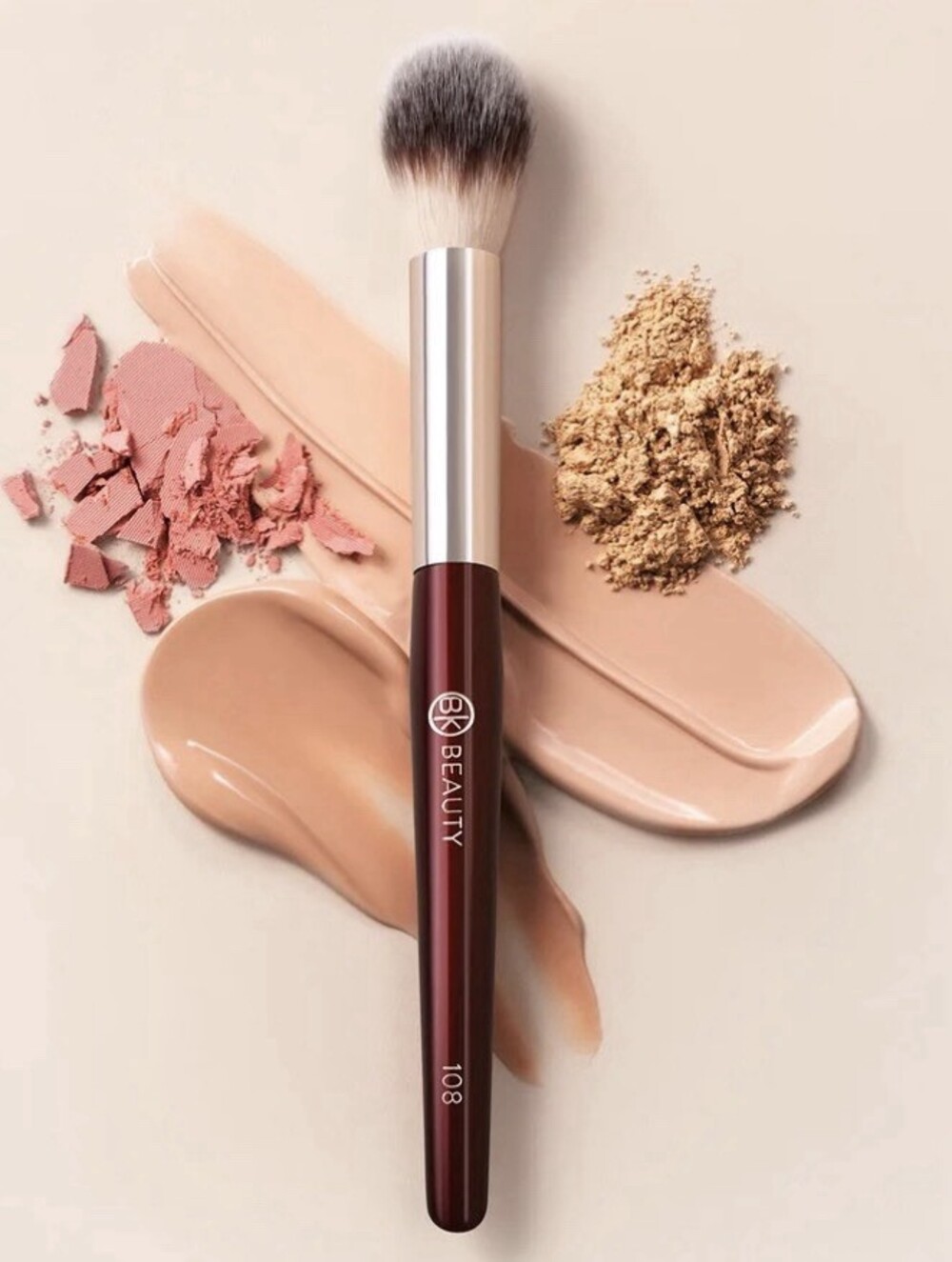 BK Beauty 108 Precision Powder makeup Brush New in Package